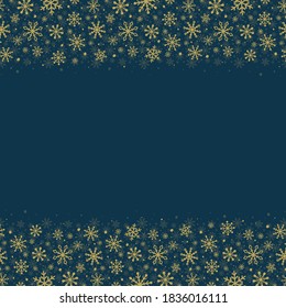 Christmas greeting card with copyspace. Xmas background with decorative snowflakes. Vector