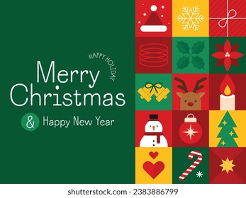 a Christmas greeting card with a cute illustration