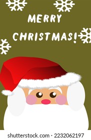 A Christmas greeting card with a cute Santa Clause.