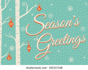 Christmas greeting card design.