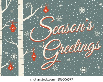 Christmas greeting card design.