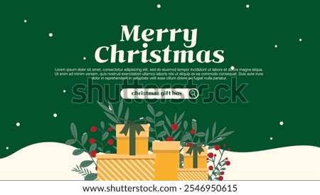 christmas greeting card design element