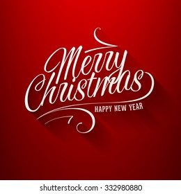 Christmas Greeting Card Design. Holiday Typographic and Calligraphic Elements.