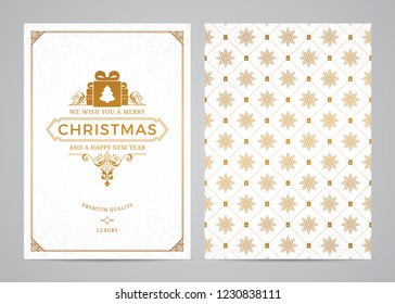 Christmas greeting card design. Poster, page, banner, brochure, template. Vector illustration.