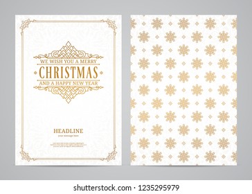 Christmas greeting card design. Poster, page, banner, brochure, template. Vector illustration.