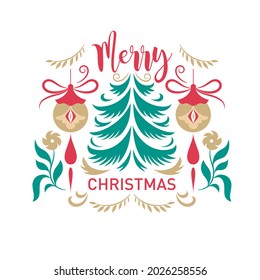 Christmas Greeting card design . Poster. Happy New Year. Merry Christmas. Seasons Greetings.