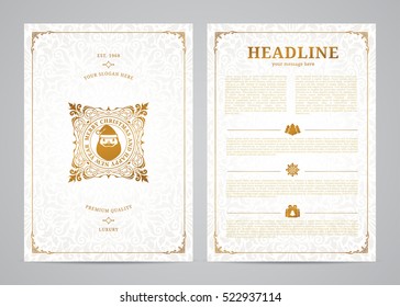 Christmas greeting card design. Poster, page, banner, brochure, template. Vector illustration.
