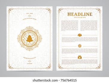 Christmas greeting card design. Poster, page, banner, brochure, template. Vector illustration.