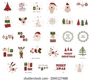 Christmas greeting card design with presents. Vector illustration.