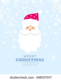 Christmas greeting card design with Santa Claus