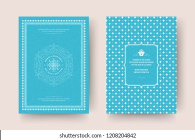 Christmas greeting card design template. Merry Christmas and holidays wishes retro typographic label and place for text with pattern background. Vector illustration. Christmas greeting card design template. Merry Christmas and holidays wishes retro typographic label and place for text with pattern background. Vector illustration.