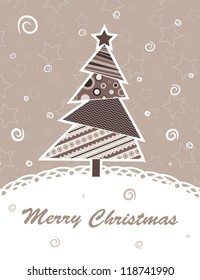 Christmas greeting card for design, vector illustration