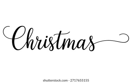 Tarjeta de felicitación de las Navidades con el guión elegante