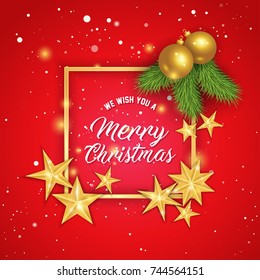 Christmas greeting card with  Christmas Elements.