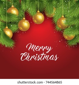 Christmas greeting card with  Christmas Elements.