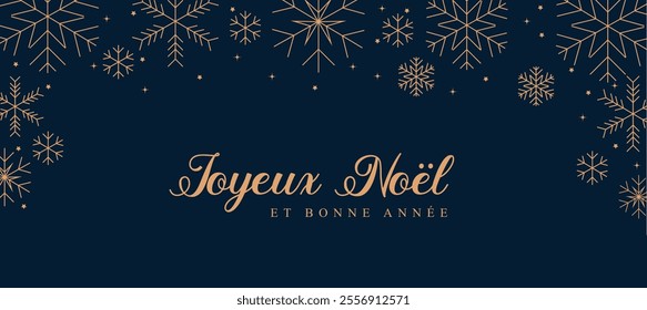 Christmas greeting card french, Merry Christmas and happy new year background banner, header