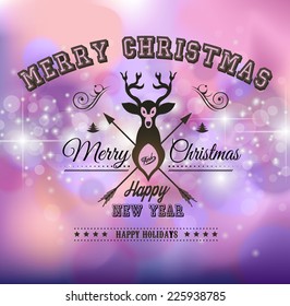 Christmas Greeting Card for happy Holidays and new year flyers.