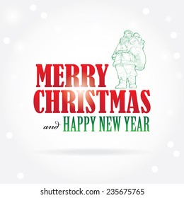 Christmas Greeting Card. Happy New Year Card. vector illustration.
