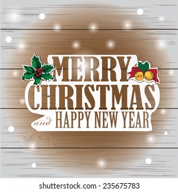 Christmas Greeting Card. Happy New Year Card. vector illustration.