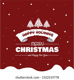 Christmas greeting card for holiday design
