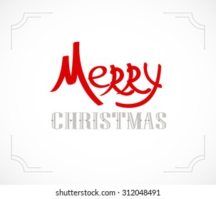 Christmas greeting card. Holiday vector illustration