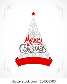 Christmas greeting card. Holiday vector illustration