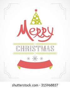 Christmas greeting card. Holiday vector illustration