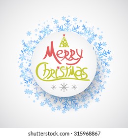 Christmas greeting card. Holiday vector illustration