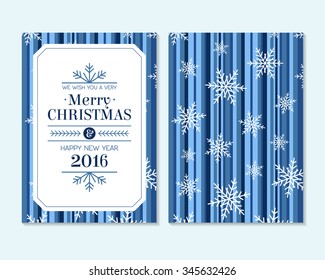 Christmas Greeting Card with holly jolly. Merry Christmas lettering. Template for New 2016 Year Cards, Scrapbooking, Stickers, Planner, Invitations, menu.