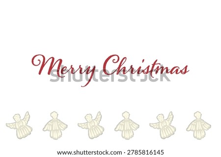 Christmas greeting card horizontal template with olive branch dove border line