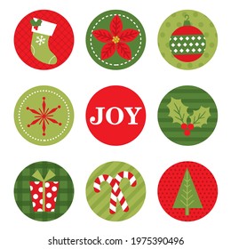 christmas greeting card with christmas icon design 