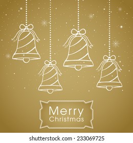 Christmas greeting card with intricate bells.
