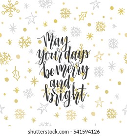 Christmas greeting card, lettering and calligraphy, modern brush lettering, hand drawn design elements, gifts, wallpapers, on vintage background