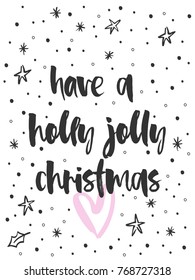 Christmas greeting card, lettering and calligraphy, modern brush lettering, hand drawn design elements, gifts, wallpapers, on vintage background