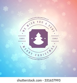 Christmas greeting card lights and snowflakes vector background. Merry Christmas holidays wish message typography design and decorations. Vector illustration. Christmas greeting card lights and snowflakes vector background. Merry Christmas holidays wish message typography design and decorations. Vector illustration.