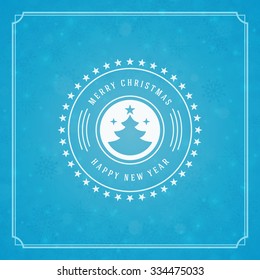 Christmas greeting card lights and snowflakes vector background. Merry Christmas holidays wish message typography design and decorations. Vector illustration.