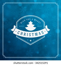 Christmas greeting card lights and snowflakes vector background. Merry Christmas holidays wish message typography design and decorations. Vector illustration. Christmas greeting card lights and snowflakes vector background. Merry Christmas holidays wish message typography design and decorations. Vector illustration.