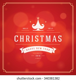 Christmas greeting card lights vector background. Merry Christmas holidays wish message typography design and decorations. Vector illustration. Christmas greeting card lights vector background. Merry Christmas holidays wish message typography design and decorations. Vector illustration.