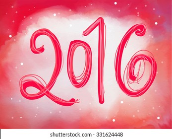 christmas greeting card with lovely nails drawn script on watercolor image color happy colour water vacation nails star night hand snow winter holiday background scene red new ceremony performance mod