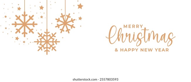 Christmas Greeting Card, Merry Christmas, banner, ecological Christmas concept, panorama, header,