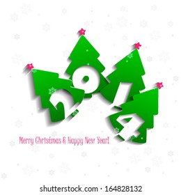 Christmas Greeting Card. Merry Christmas & Happy New Year lettering.