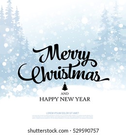 Christmas greeting card. Merry Christmas and happy new year