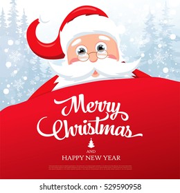 Christmas greeting card. Merry Christmas and happy new year