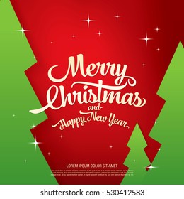 Christmas greeting card. Merry Christmas and happy new year