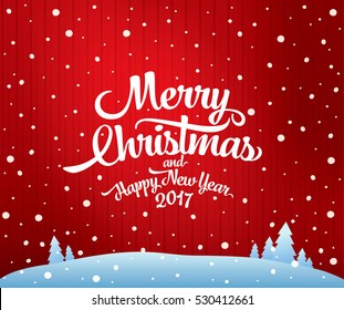 Christmas greeting card. Merry Christmas and happy new year