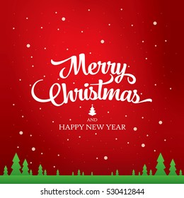 Christmas greeting card. Merry Christmas and happy new year