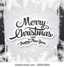 Christmas greeting card. Merry Christmas and happy new year