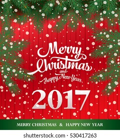 Christmas greeting card. Merry Christmas and happy new year