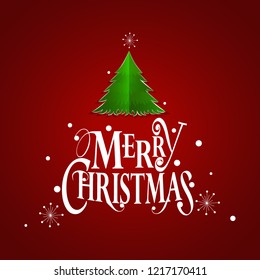 Christmas Greeting Card Merry Christmas Lettering Stock Vector (Royalty ...