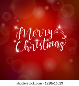 
Christmas greeting card. Merry Christmas lettering, vector illustration
